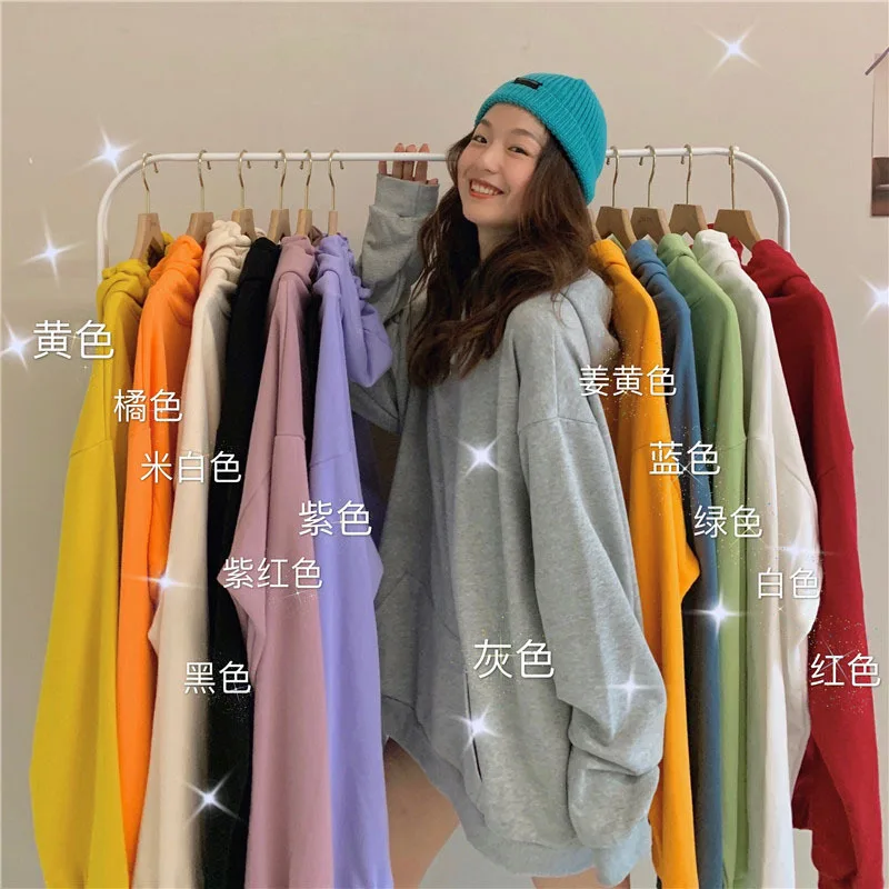 Lazy Style Women Loose Hooded Sweater New Autumn And Winter Women Korean Coat Student Mid-Length Pullover Long-Sleeved Tops
Lazy Style Women Loose Hooded Sweater New Autumn And Winter Women Korean Coat Student Mid-Length Pullover Long-Sleeved Tops