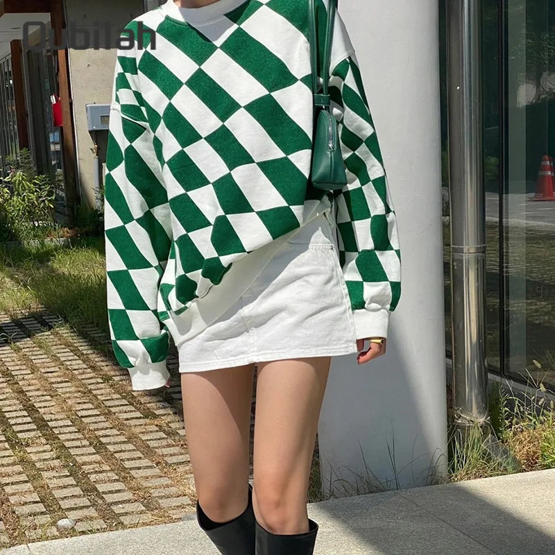 Sweatshirt Women Y2k Irregular Plaid Knitted Cotton Loose Pullover Long Sleeve Tops Casual Fashion Streetwear 2021 Fall Clothes
Sweatshirt Women Y2k Irregular Plaid Knitted Cotton Loose Pullover Long Sleeve Tops Casual Fashion Streetwear 2021 Fall Clothes