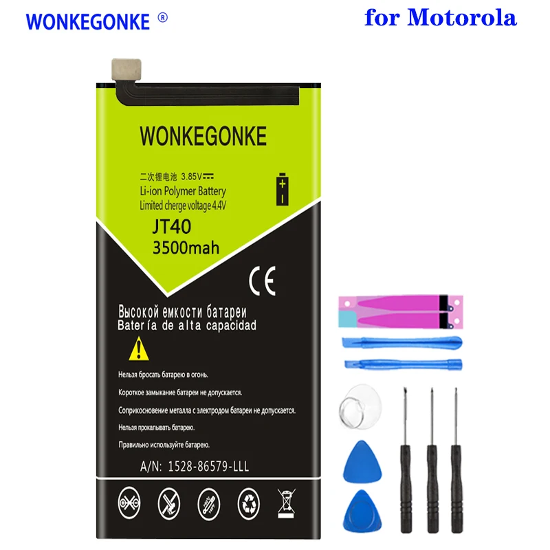 WONKEGONKE 3500 мАч JT40 сменная батарея для Motorola Moto G6 Plus XT1926-6 XT1926-7 Высококачественный аккумулятор + Инструменты
WONKEGONKE 3500 мАч JT40 сменная батарея для Motorola Moto G6 Plus XT1926-6 XT1926-7 Высококачественный аккумулятор + Инструменты