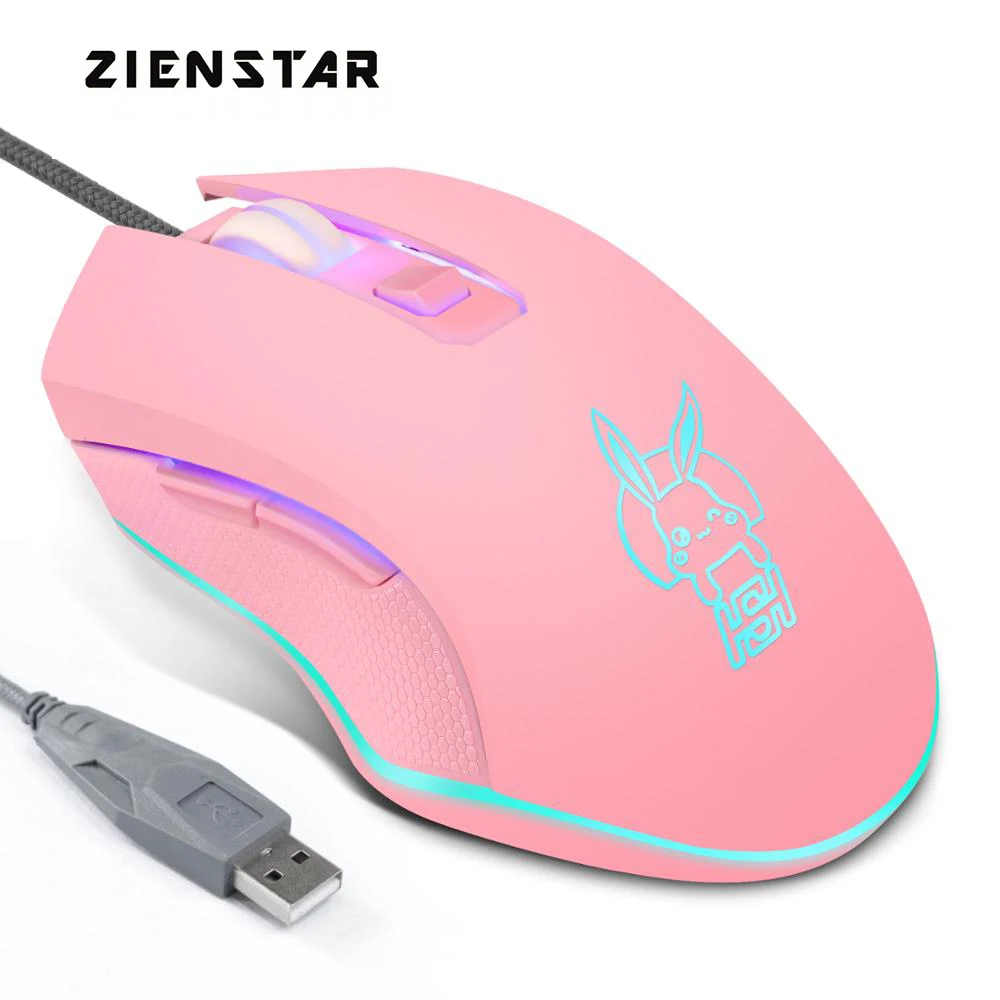 Zienstar Lovely Wired USB Mouse Mice with 7Color Backlit 3200DPI for Macbook Computer PC Laptop Pink Yellow Blue Purple Color
Zienstar Lovely Wired USB Mouse Mice with 7Color Backlit 3200DPI for Macbook Computer PC Laptop Pink Yellow Blue Purple Color