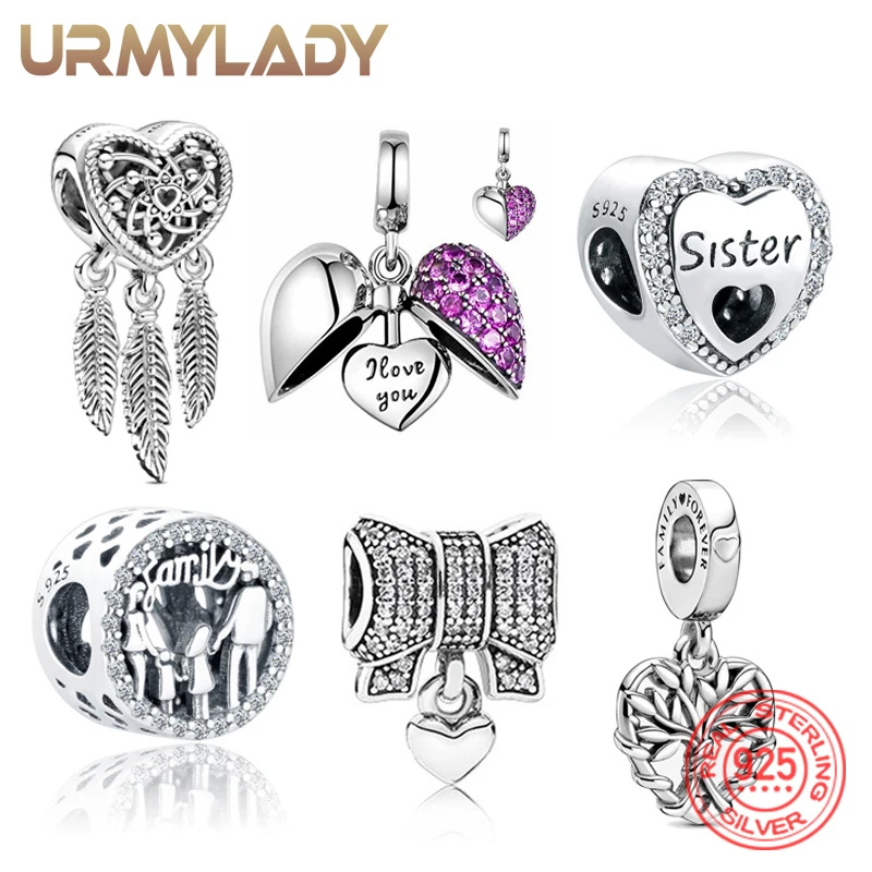 Браслет-Шарм URMYLADY женский из серебра 925 пробы, круглые ювелирные украшения с подвеской «Пандора» в форме сердца и банта
Браслет-Шарм URMYLADY женский из серебра 925 пробы, круглые ювелирные украшения с подвеской «Пандора» в форме сердца и банта