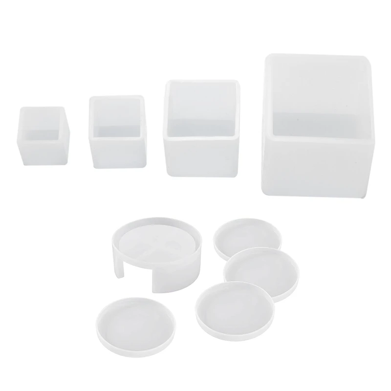 4 Pieces Square Resin Mold Square Silicone Molds 4 Sizes & 5PCS Coaster Molds with Coaster Storage Box Mold
4 Pieces Square Resin Mold Square Silicone Molds 4 Sizes & 5PCS Coaster Molds with Coaster Storage Box Mold