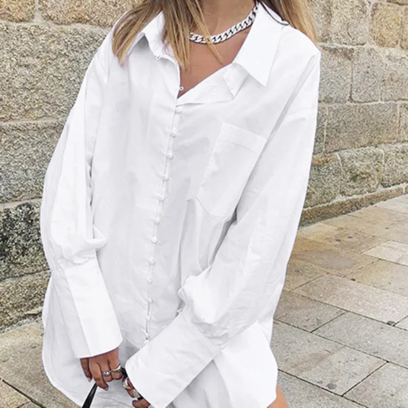 Button Up Shirt Women Office Loose Long Sleeve Tunic Tops Turn Down Collar Casual Women Top Spring Cotton Mujer
Button Up Shirt Women Office Loose Long Sleeve Tunic Tops Turn Down Collar Casual Women Top Spring Cotton Mujer