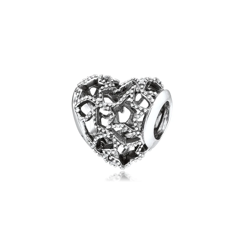 Openwork Heart & Beaded Stars Charm Original 925 Silver Jewelry For Charms Bracelets & Bangle Woman DIY Beads For Jewelry Making
Openwork Heart & Beaded Stars Charm Original 925 Silver Jewelry For Charms Bracelets & Bangle Woman DIY Beads For Jewelry Making