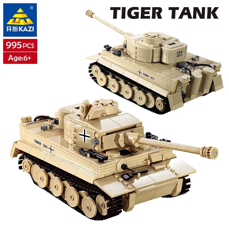 KAZI Tiger Heavy Tank Pz.Kbfw. VI Ausf. E Model Building Blocks Toys Children Gifts toys for boy 995 PCS Modular Building Bricks
KAZI Tiger Heavy Tank Pz.Kbfw. VI Ausf. E Model Building Blocks Toys Children Gifts toys for boy 995 PCS Modular Building Bricks