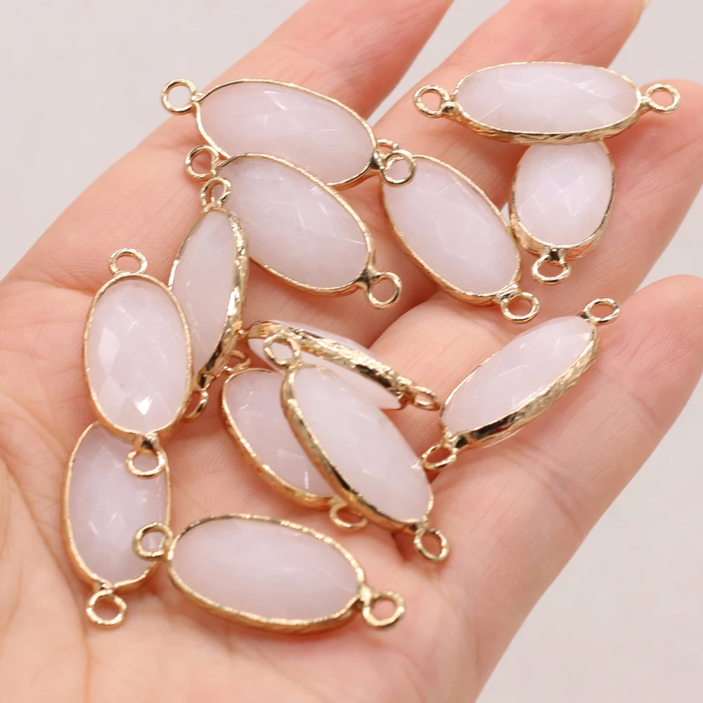 Natural Semi-precious Stone Connector Pendants White Jade for DIY Jewelry Making Handmade Accessories
Natural Semi-precious Stone Connector Pendants White Jade for DIY Jewelry Making Handmade Accessories