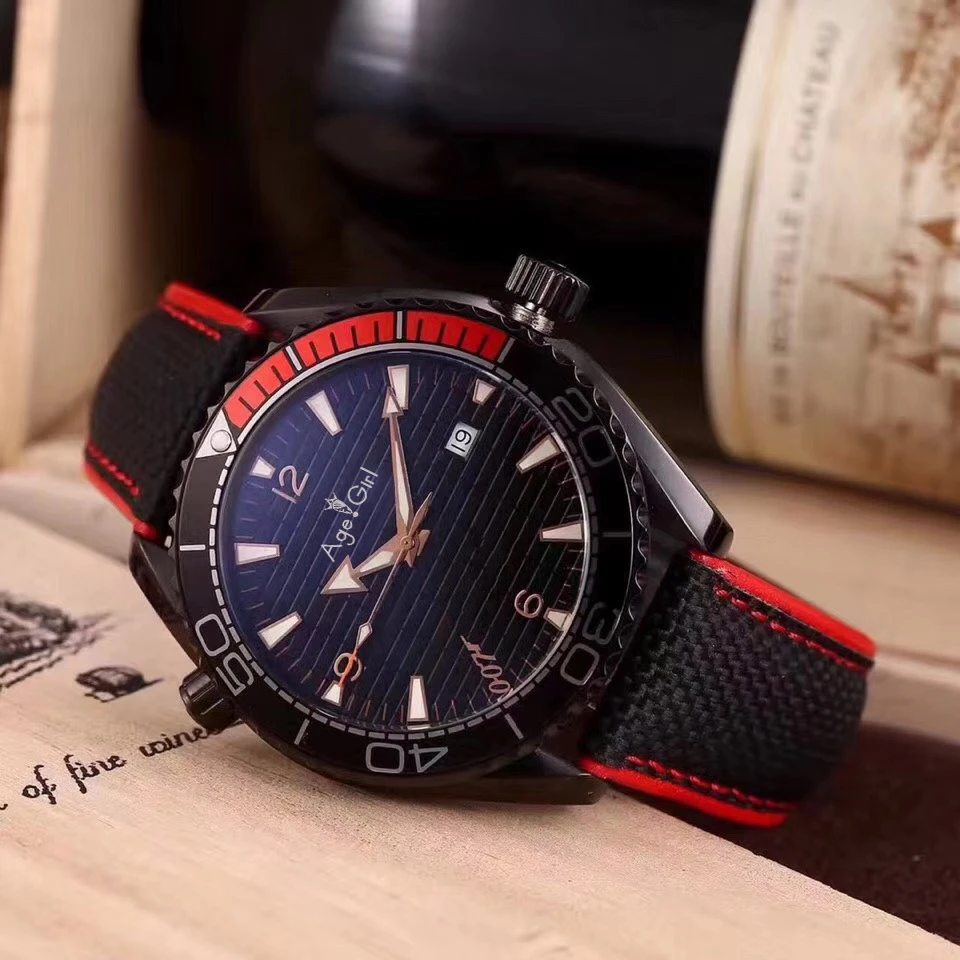Luxury New Men Automatic Mechanical Red Black Canvas Leather Professional Stainless Steel James Bond 007 Sapphire Watch
Luxury New Men Automatic Mechanical Red Black Canvas Leather Professional Stainless Steel James Bond 007 Sapphire Watch