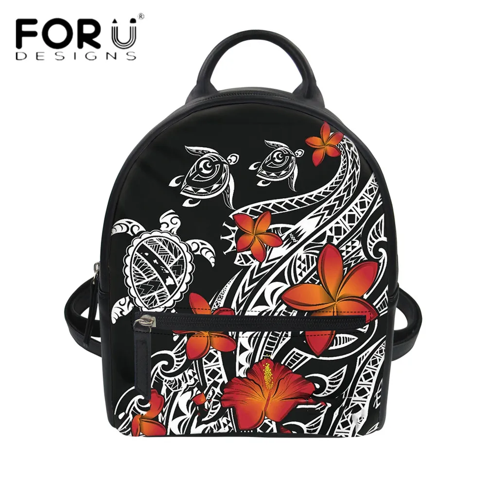 FORUDESIGNS Hot Sales Women Luxury Mini Backpack Hawaii Polynesian Turtle Plumeria Print Lady Brand Pu Leather Shoulder Bags
FORUDESIGNS Hot Sales Women Luxury Mini Backpack Hawaii Polynesian Turtle Plumeria Print Lady Brand Pu Leather Shoulder Bags