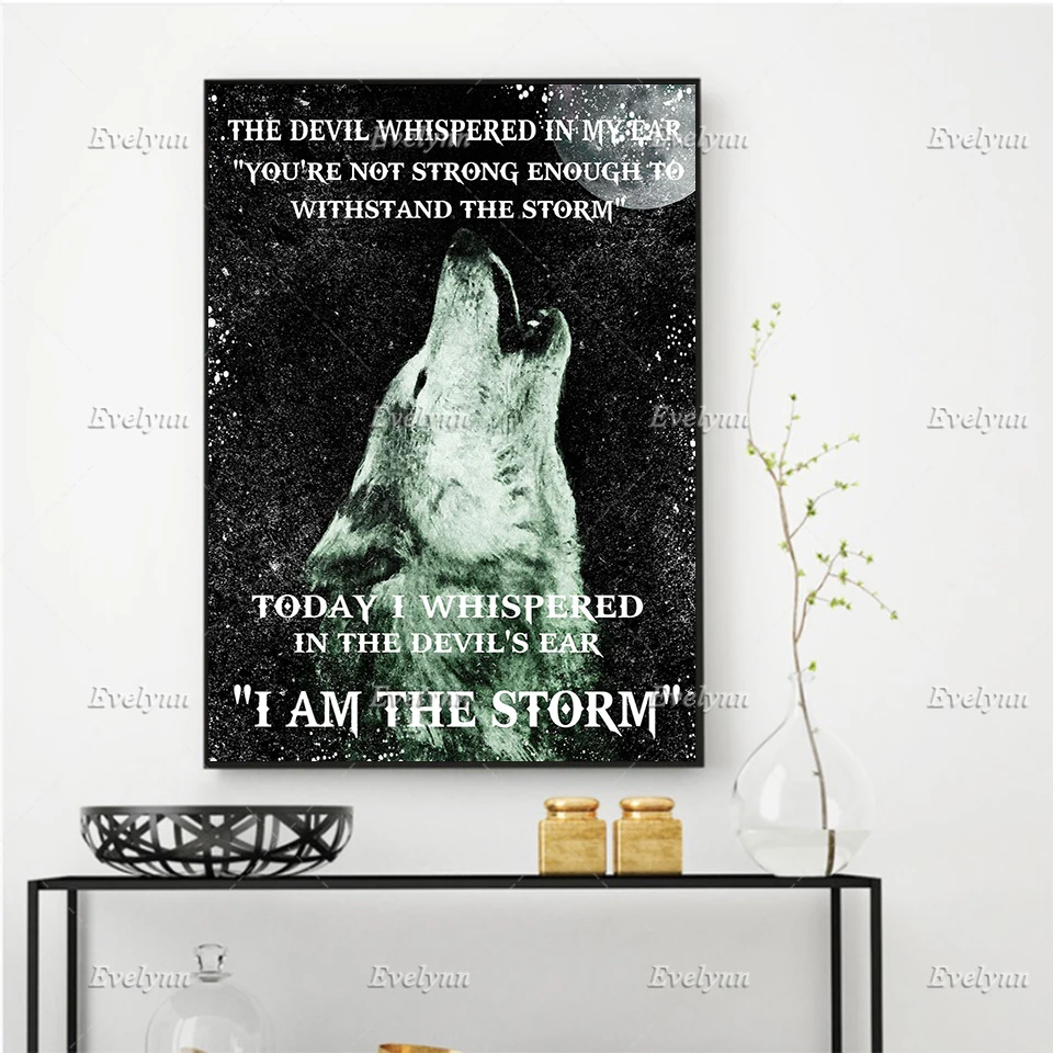 I Am The Storm Wolf Poster Living Room Decoration Home Decor Prints Wall Art Canvas Unique Gift Floating Frame
I Am The Storm Wolf Poster Living Room Decoration Home Decor Prints Wall Art Canvas Unique Gift Floating Frame