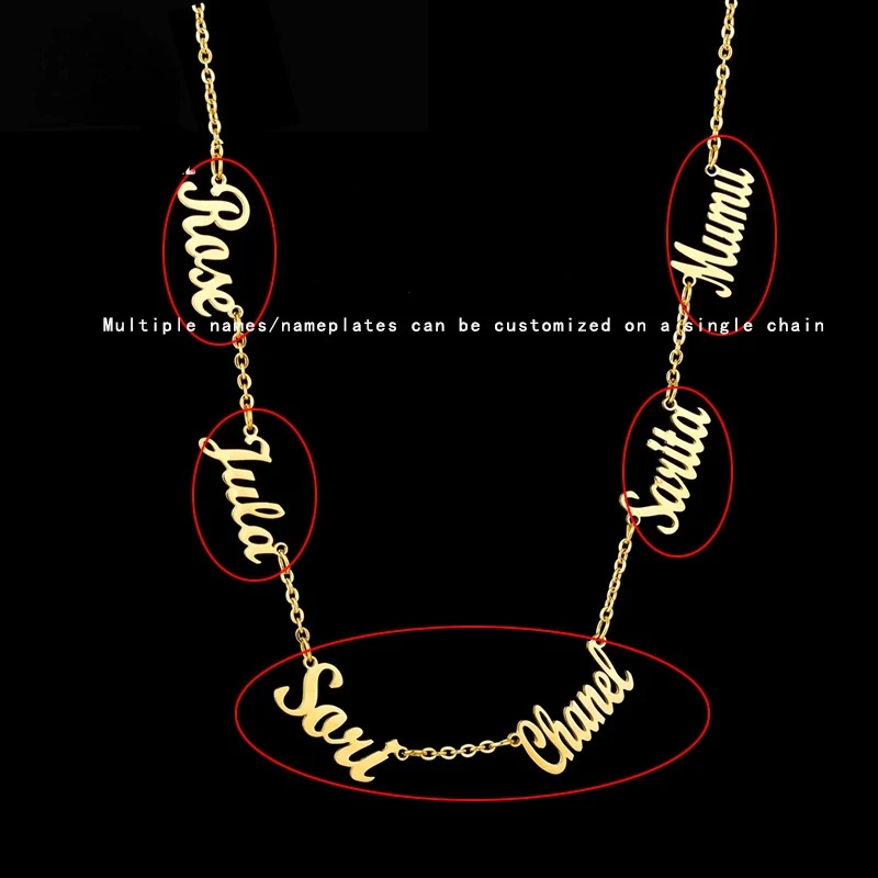 Personalized Multiple Name Letter Pendant Necklace for Women Customized Stainless Steel Jewelry Necklaces Women's Birthday Gift
Personalized Multiple Name Letter Pendant Necklace for Women Customized Stainless Steel Jewelry Necklaces Women's Birthday Gift