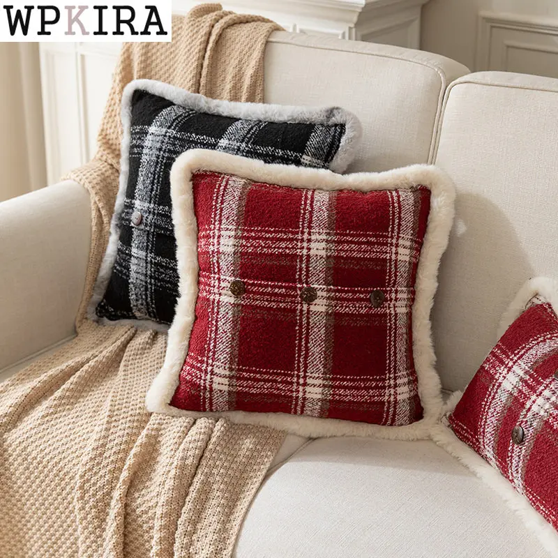 Linen Fabric Fluffy Lattice Stripe Patern Hug Pillowcase Homestay Bed Hotel Decoration Winter Pillowcover Core 268#D
Linen Fabric Fluffy Lattice Stripe Patern Hug Pillowcase Homestay Bed Hotel Decoration Winter Pillowcover Core 268#D