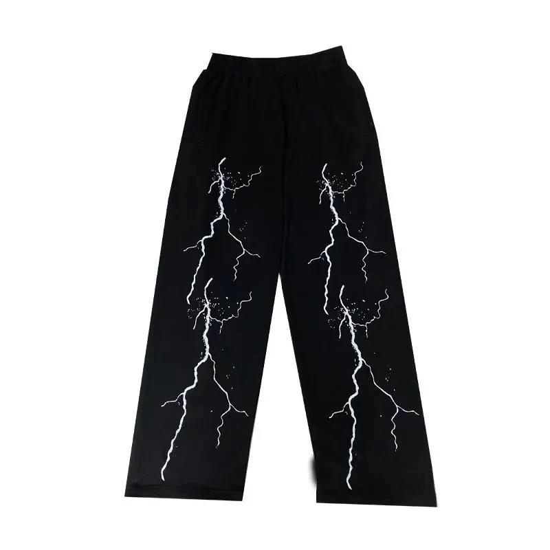 INS dark lightning print casual pants spring and summer loose and thin straight wide leg pants sports pants
INS dark lightning print casual pants spring and summer loose and thin straight wide leg pants sports pants