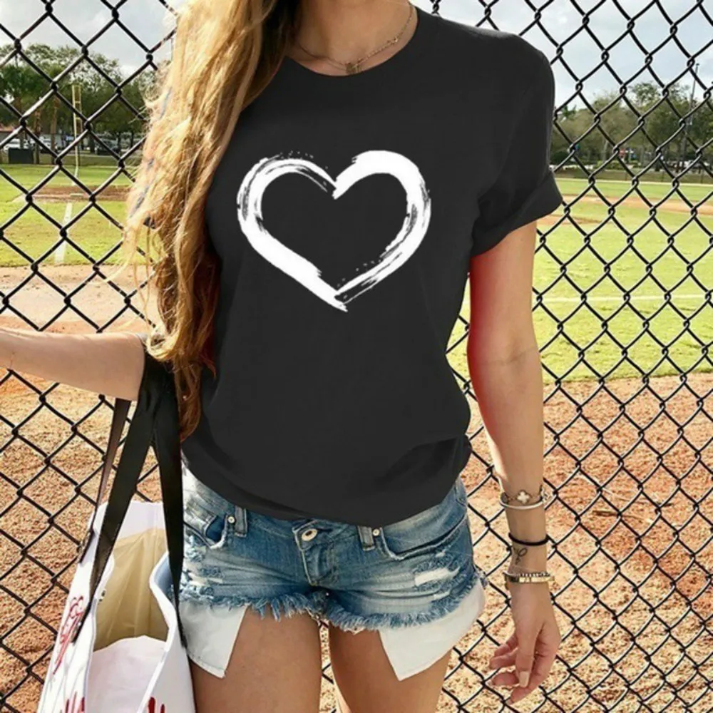 New Love Print T-shirts For Women Harajuku Summer T Shirt New Fashion Tops Plus Size Female T-shirt Casual Tee Woman Clothing
New Love Print T-shirts For Women Harajuku Summer T Shirt New Fashion Tops Plus Size Female T-shirt Casual Tee Woman Clothing