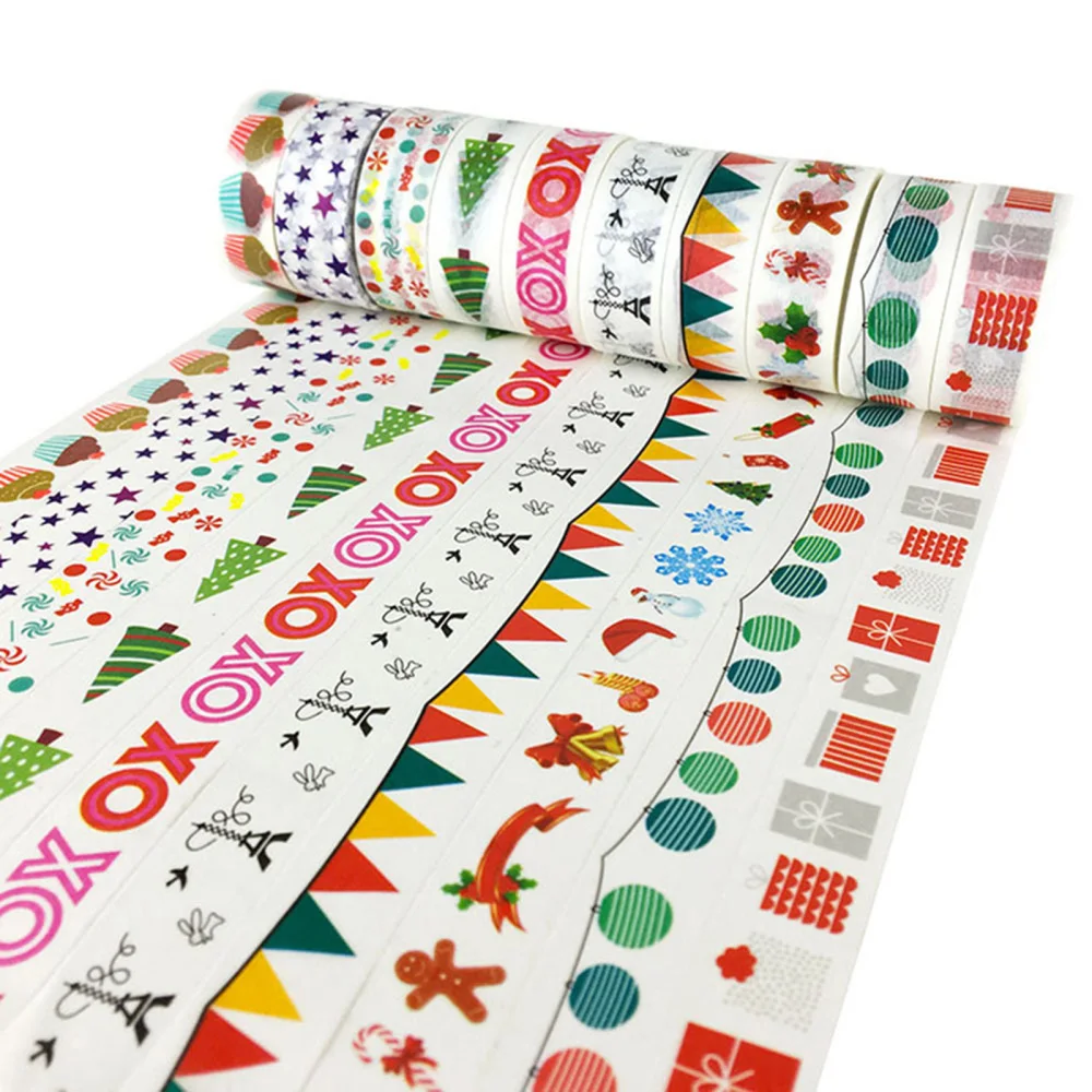 Adhesive Masking Tape Diy Decoration Scrapbooking Sticker Tapes DIY Christmas Stationery 15mmx5m 10Pcs/Set Color Hand Account
Adhesive Masking Tape Diy Decoration Scrapbooking Sticker Tapes DIY Christmas Stationery 15mmx5m 10Pcs/Set Color Hand Account