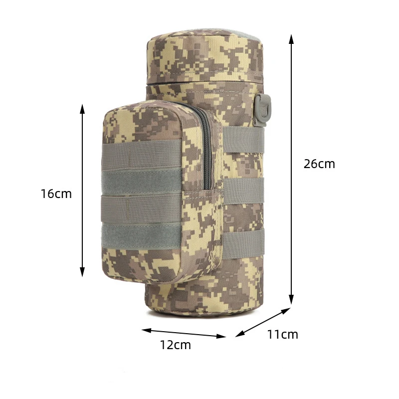 600D Nylon Outdoor Molle Water Bottle Pouch Military Phone Pouch Waist Shoulder Kettle Bag for Army Fans Climbing Camping Hiking
600D Nylon Outdoor Molle Water Bottle Pouch Military Phone Pouch Waist Shoulder Kettle Bag for Army Fans Climbing Camping Hiking