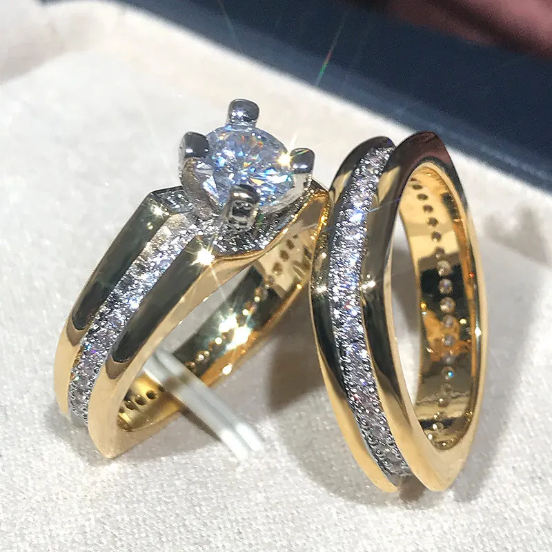 Bridal Set Ring Luxury Golden Geometric Shape Wedding Jewelry Temperament Shiny Lady Proposal Engagement Ring
Bridal Set Ring Luxury Golden Geometric Shape Wedding Jewelry Temperament Shiny Lady Proposal Engagement Ring