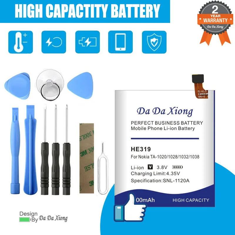 High Quality Mobile 5400mAh Battery HE319 For Nokia 3 Nokia3 TA-1020 1028 1032 1038 Lithium Polymer
High Quality Mobile 5400mAh Battery HE319 For Nokia 3 Nokia3 TA-1020 1028 1032 1038 Lithium Polymer