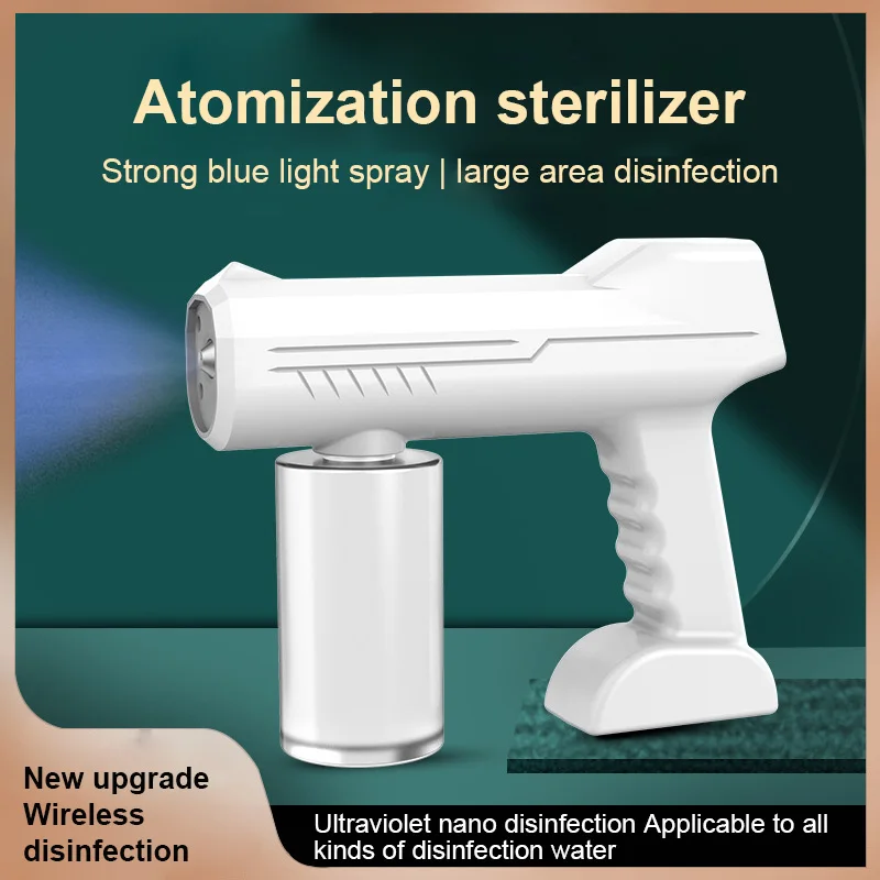 

300ML USB Electric Sanitizer Sprayer Disinfects Blue Light Nano Steam Spray Gun Sterilizing Nano Spray Gun For Home Office HOT