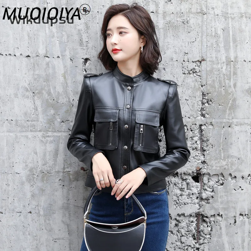 Women's Soft Leather Jacket Korean Casual Fashion Luxury Brand Short Coat Imitate Sheepskin Slim Fit Jacket Outwear Plus Size
Women's Soft Leather Jacket Korean Casual Fashion Luxury Brand Short Coat Imitate Sheepskin Slim Fit Jacket Outwear Plus Size