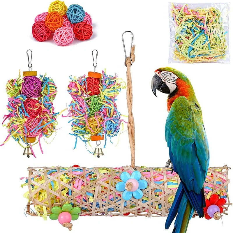 Bird Chewing Toys, 5 Pack Parrot Toys Hanging Foraging Shredder Toys Suitable For Small And Medium Parakeets Macaw
Bird Chewing Toys, 5 Pack Parrot Toys Hanging Foraging Shredder Toys Suitable For Small And Medium Parakeets Macaw