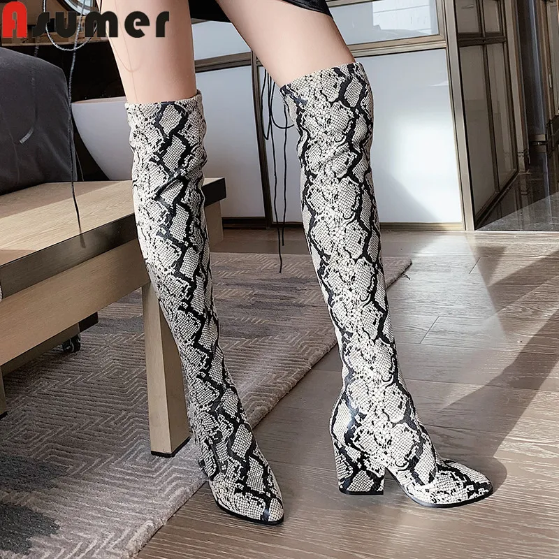 ASUMER 2021 new over the knee boots women pointed toe slip on ladies prom long boots high heels shoes women boots big size 34-43
ASUMER 2021 new over the knee boots women pointed toe slip on ladies prom long boots high heels shoes women boots big size 34-43