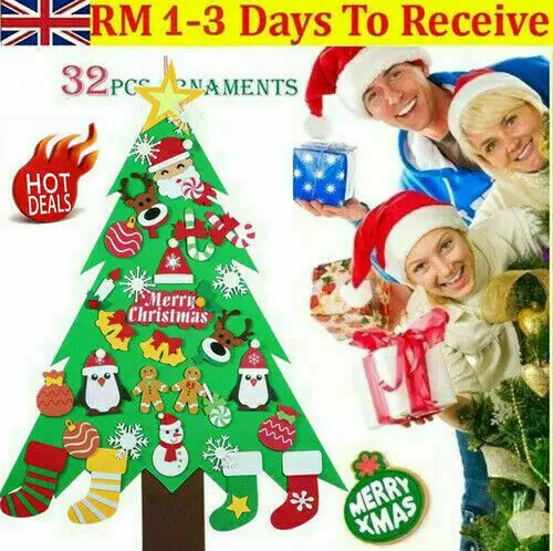 Large DIY Felt Christmas Tree Kids Toys Xmas Gifts Wall Hanging Decor Ornaments
Large DIY Felt Christmas Tree Kids Toys Xmas Gifts Wall Hanging Decor Ornaments