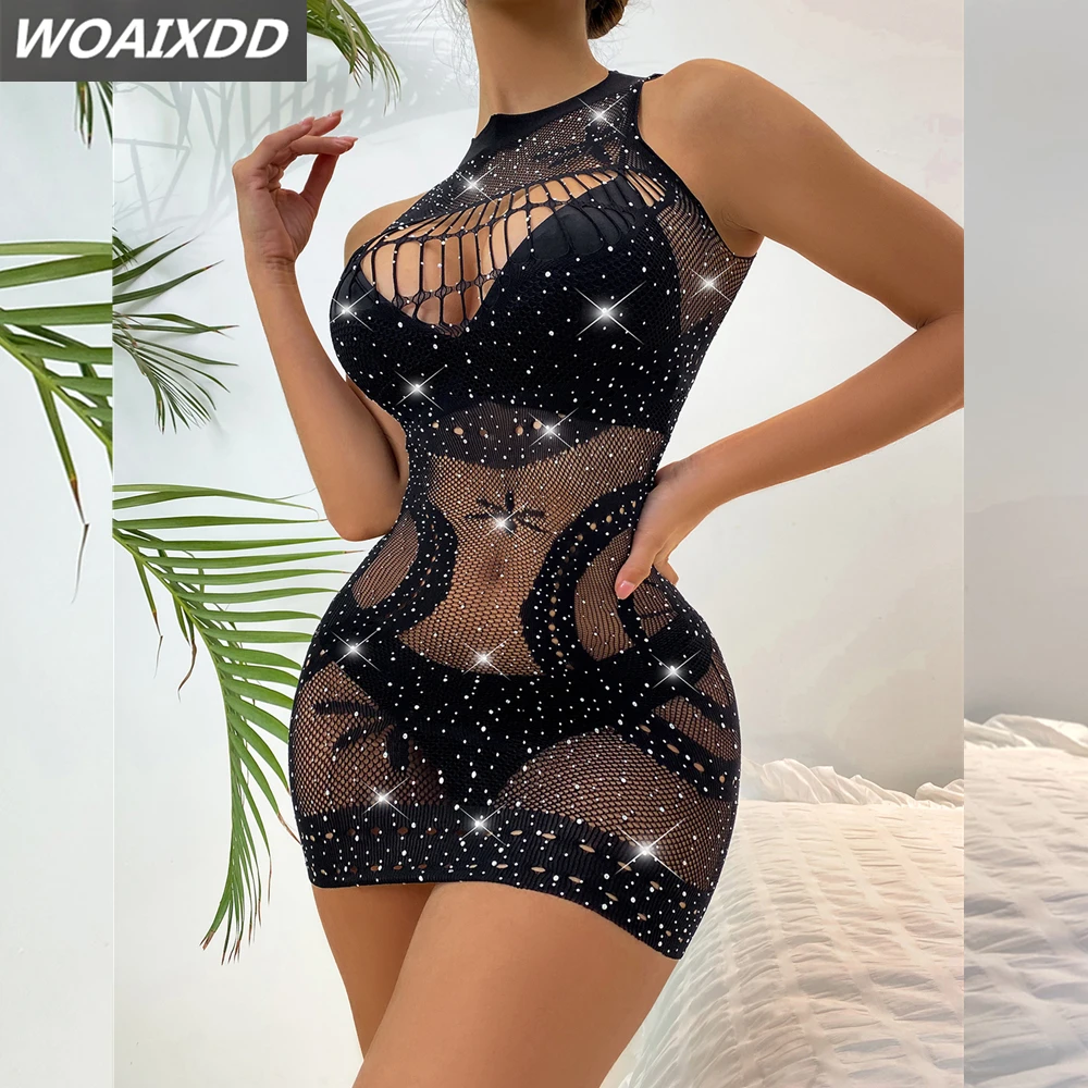 Diamonds New Fishnet Underwear Elasticity Nylon Sexy Lingerie Dress Women Sexy Costumes Exotic Super Elastic Adult Clothes
Diamonds New Fishnet Underwear Elasticity Nylon Sexy Lingerie Dress Women Sexy Costumes Exotic Super Elastic Adult Clothes