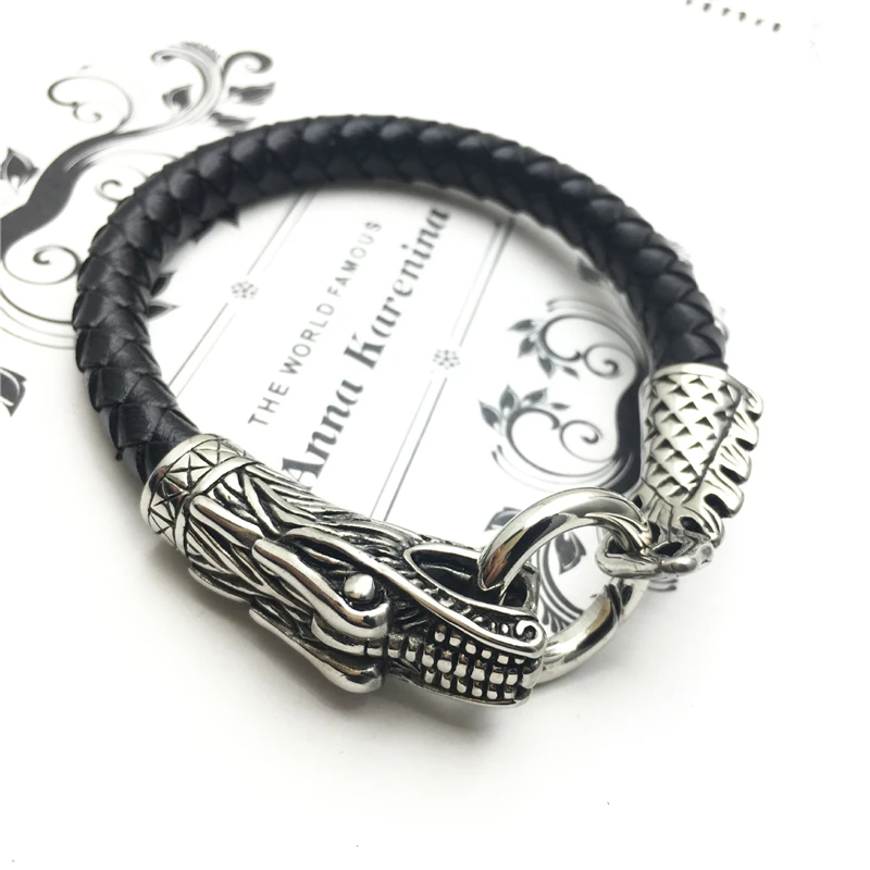 2020 Promotion Multi-layer Leather Bracelets For Women Luxury Stainless Steel Dragon Bracelet Accessories For New Year's Gift 
2020 Promotion Multi-layer Leather Bracelets For Women Luxury Stainless Steel Dragon Bracelet Accessories For New Year's Gift