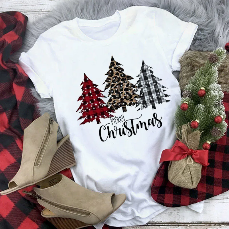 Merry Christmas T Shirt Fashion Women T Shirt Leopard Plaid Tree New Year Tshirt Xmas Tee Tops Graphic T Shirt Female Tees Shirt
Merry Christmas T Shirt Fashion Women T Shirt Leopard Plaid Tree New Year Tshirt Xmas Tee Tops Graphic T Shirt Female Tees Shirt