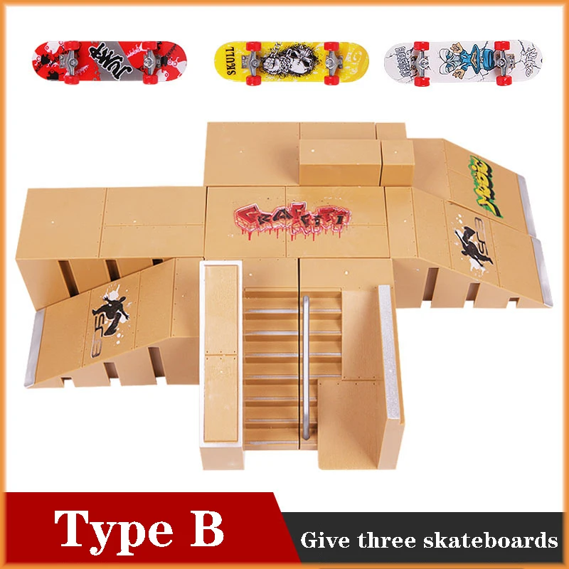 Finger Skateboards Skate Park Ramp Parts for Tech Practice Deck Children Gift Set Fingerboard Toys 
Finger Skateboards Skate Park Ramp Parts for Tech Practice Deck Children Gift Set Fingerboard Toys