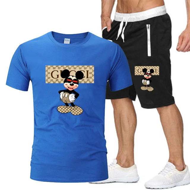 Round Collar Short Sleeve Cartoon Printed T-shirts Men Sports Leisure Suit Shorts 2 Woolly Men Outfit Set 2 Piece Set
Round Collar Short Sleeve Cartoon Printed T-shirts Men Sports Leisure Suit Shorts 2 Woolly Men Outfit Set 2 Piece Set