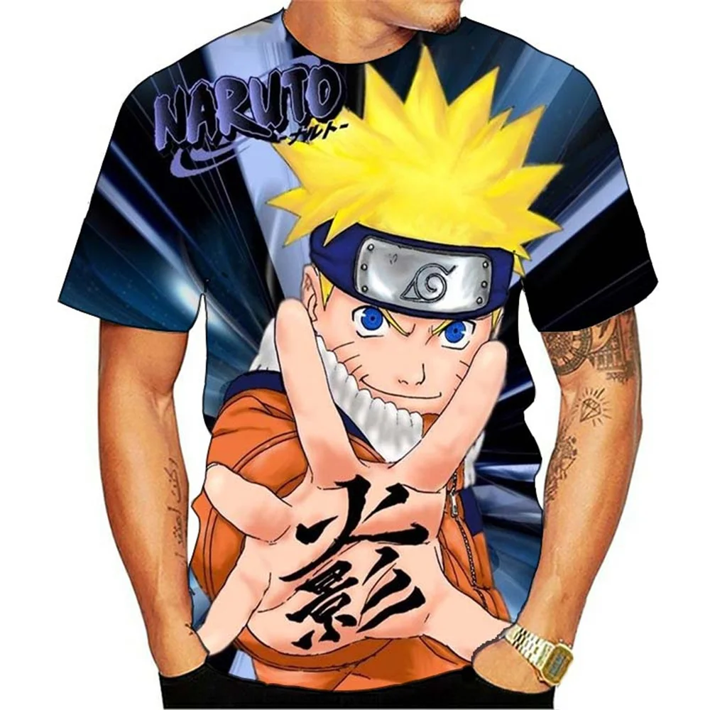 Male summer cartoon anime Naruto 3D printing high-quality T-shirt casual Harajuku plus size round neck short-sleeved shirt
Male summer cartoon anime Naruto 3D printing high-quality T-shirt casual Harajuku plus size round neck short-sleeved shirt