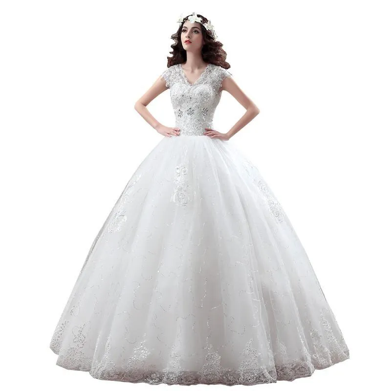 New Arrive Korean Style Large Size Wedding Dress Lace Embroidery Wedding Dress Custom Made Size 002
New Arrive Korean Style Large Size Wedding Dress Lace Embroidery Wedding Dress Custom Made Size 002