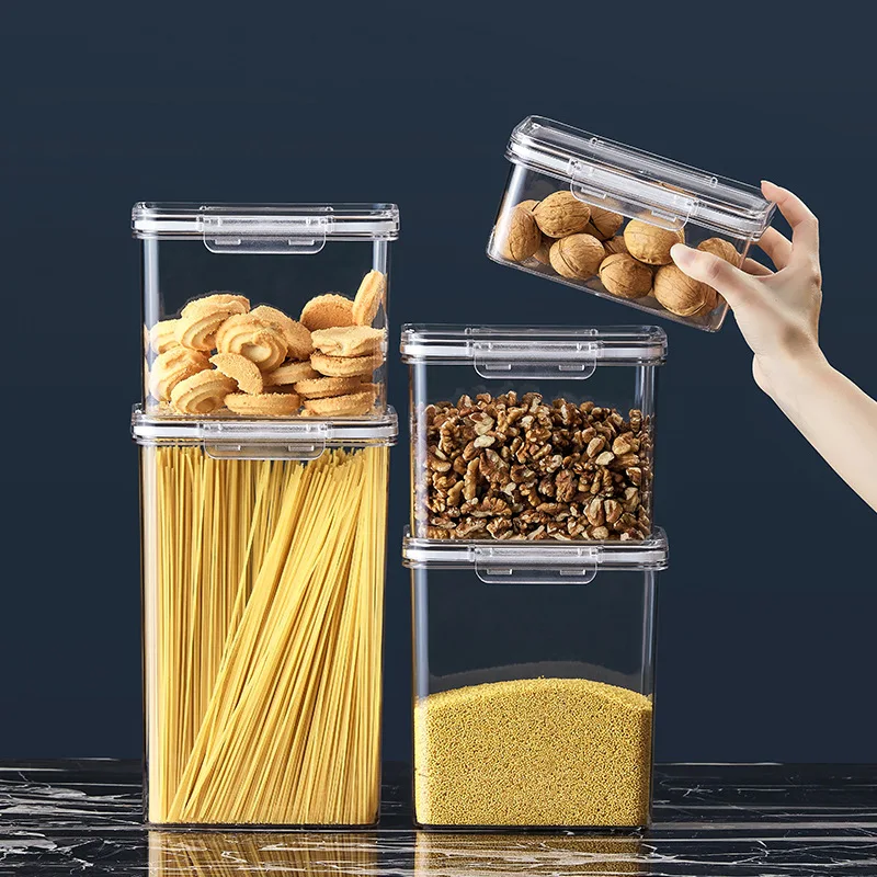 Kitchen Transparent Storage Tank Large-capacity Food Sealed Boxes Food Keep Fresh Seal Container Home Storage Jar
Kitchen Transparent Storage Tank Large-capacity Food Sealed Boxes Food Keep Fresh Seal Container Home Storage Jar