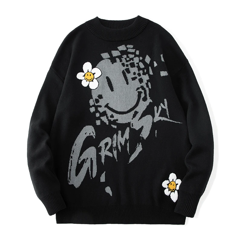 2021 Men Sweater Oversized Japan Style Harajuku Sweater Men Pullover Winter Warm Fashion Casual Hip Pop Knitted Sweater Men Tops 
2021 Men Sweater Oversized Japan Style Harajuku Sweater Men Pullover Winter Warm Fashion Casual Hip Pop Knitted Sweater Men Tops