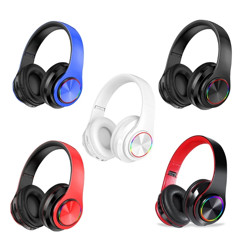 B39 Luminous Head-mounted Wireless Bluetooth-compatible Headset 5.0 Headphones Heavy Bass Surround Stereo Colorful LED
B39 Luminous Head-mounted Wireless Bluetooth-compatible Headset 5.0 Headphones Heavy Bass Surround Stereo Colorful LED