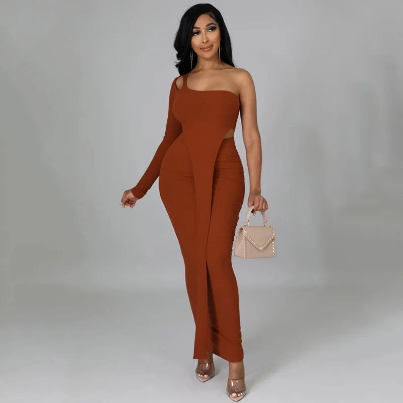 Zoctuo Women 2 Pieces Long Sleeve One Shoulder Hollow Out Irregular Crop Top Slit Midi Skirt Set Skinny Sexy Tracksuit Outfit
Zoctuo Women 2 Pieces Long Sleeve One Shoulder Hollow Out Irregular Crop Top Slit Midi Skirt Set Skinny Sexy Tracksuit Outfit