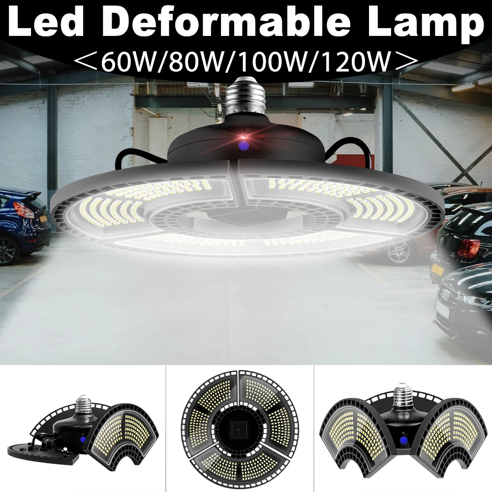 LED Garage Light 220V LED Industrial Lighting E27 Lamp Bulb E26 Foldable Light 110V High Bay Light Workshop UFO 60W 80W 100W 120
LED Garage Light 220V LED Industrial Lighting E27 Lamp Bulb E26 Foldable Light 110V High Bay Light Workshop UFO 60W 80W 100W 120