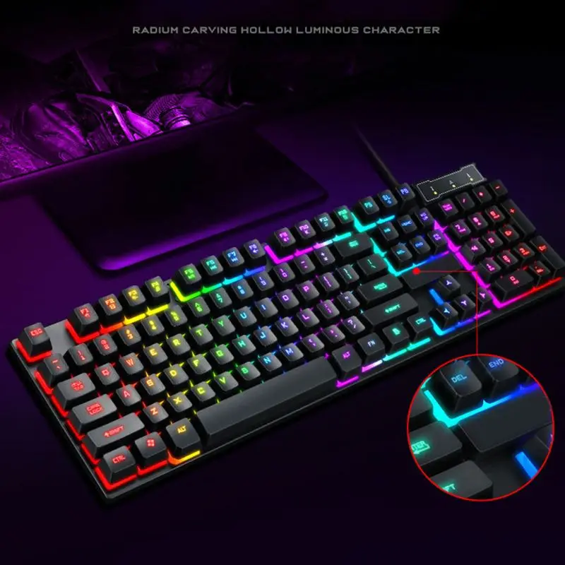 USB Wired Gaming Keyboard 104 Keys Mechanical Feeling Gamer Backlit Keyboard for Computer Laptop
USB Wired Gaming Keyboard 104 Keys Mechanical Feeling Gamer Backlit Keyboard for Computer Laptop