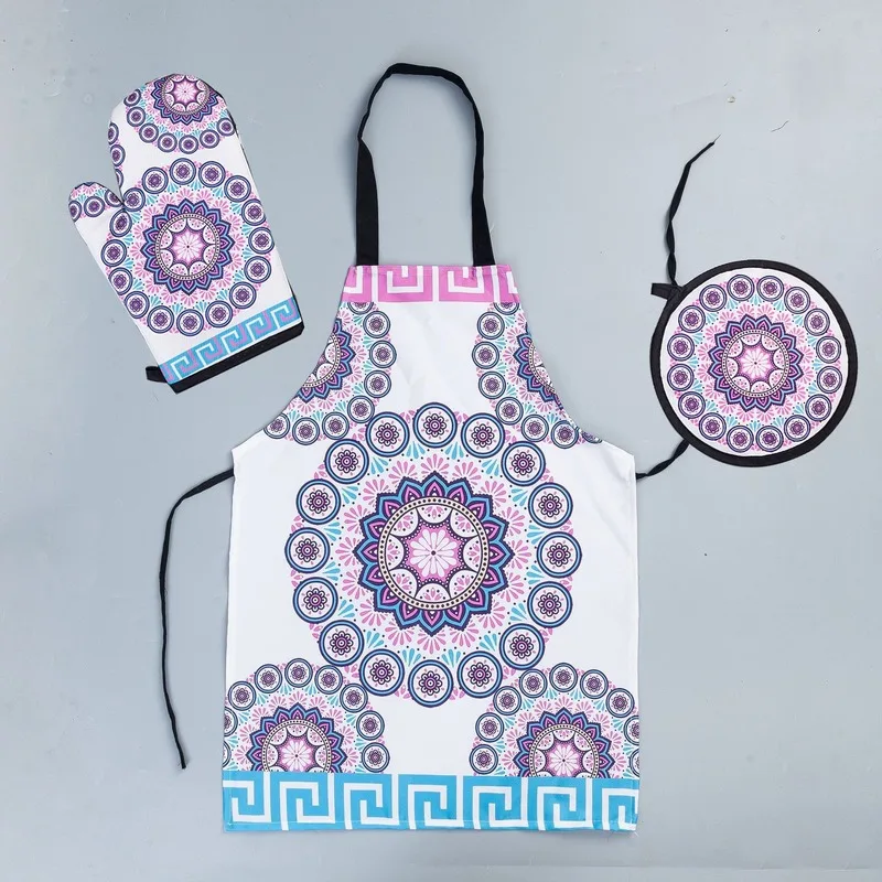 Factory Direct Digital Printing Heat Insulation 3PCS/SET Kitchen Microwave Gloves Pad Apron
Factory Direct Digital Printing Heat Insulation 3PCS/SET Kitchen Microwave Gloves Pad Apron