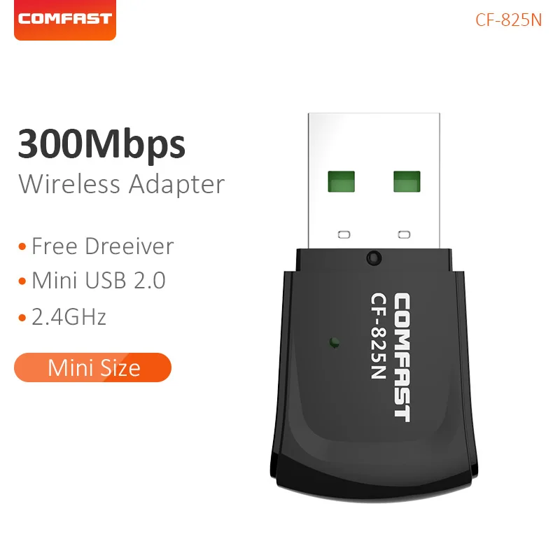 300M 2.4G USB wi-fi adapter 802.11b/g/n 2dBi PCB Antenna free drive wireless Network Card Receiver for desktop CF-WU825N
300M 2.4G USB wi-fi adapter 802.11b/g/n 2dBi PCB Antenna free drive wireless Network Card Receiver for desktop CF-WU825N