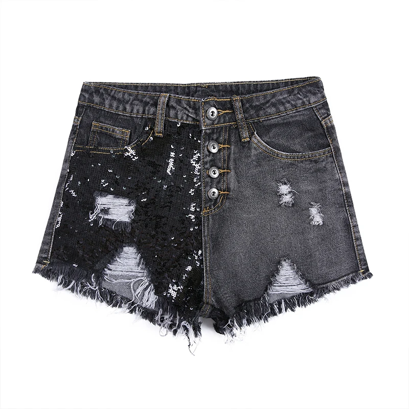 2020 Sequin Jeans Shorts For Women High Waist Tassel Shorts Black Solid Summer Denim Shorts Female Hole Short Trousers DK6070
2020 Sequin Jeans Shorts For Women High Waist Tassel Shorts Black Solid Summer Denim Shorts Female Hole Short Trousers DK6070
