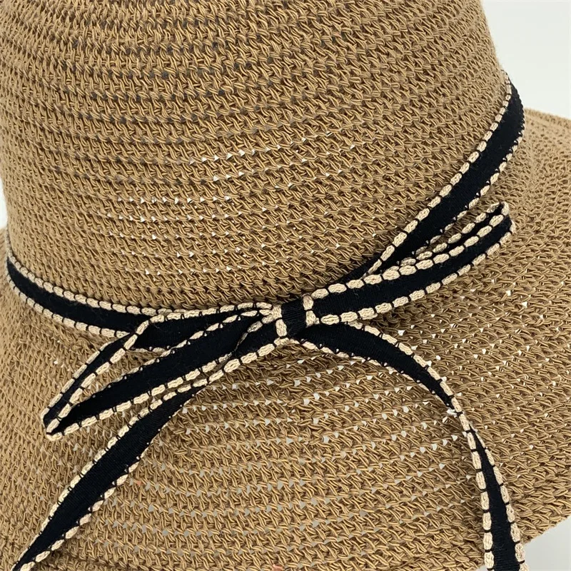 New Straw Hat Female Summer Korean Version Bow Visor Hand-crocheted Cotton Yarn Sunscreen Hat Beach Sun Hat
New Straw Hat Female Summer Korean Version Bow Visor Hand-crocheted Cotton Yarn Sunscreen Hat Beach Sun Hat