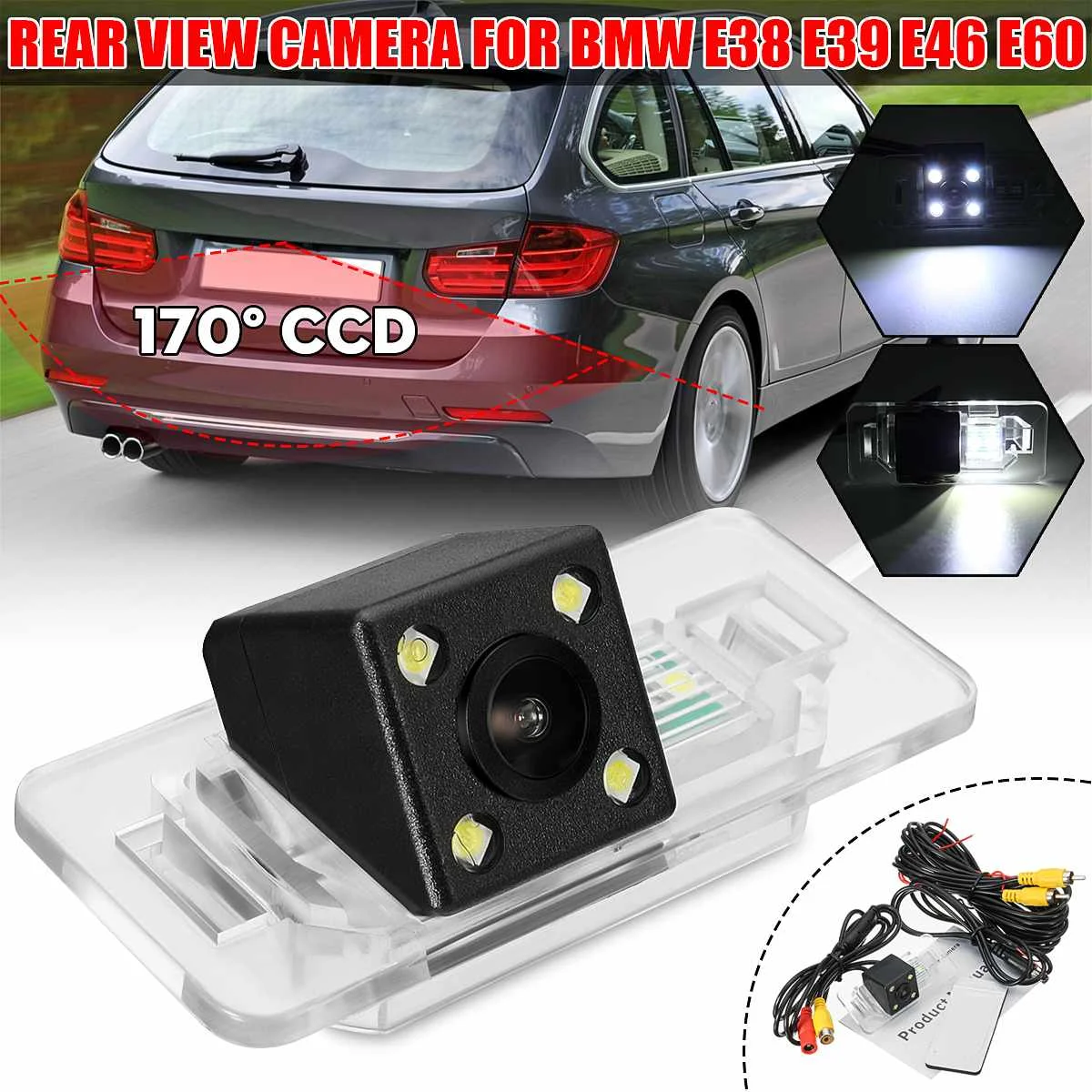 Car Rear View Reversing camera for BMW backup Camera For BMW 3 5 Series X5 X6 E39 E46 E60 E90
Car Rear View Reversing camera for BMW backup Camera For BMW 3 5 Series X5 X6 E39 E46 E60 E90