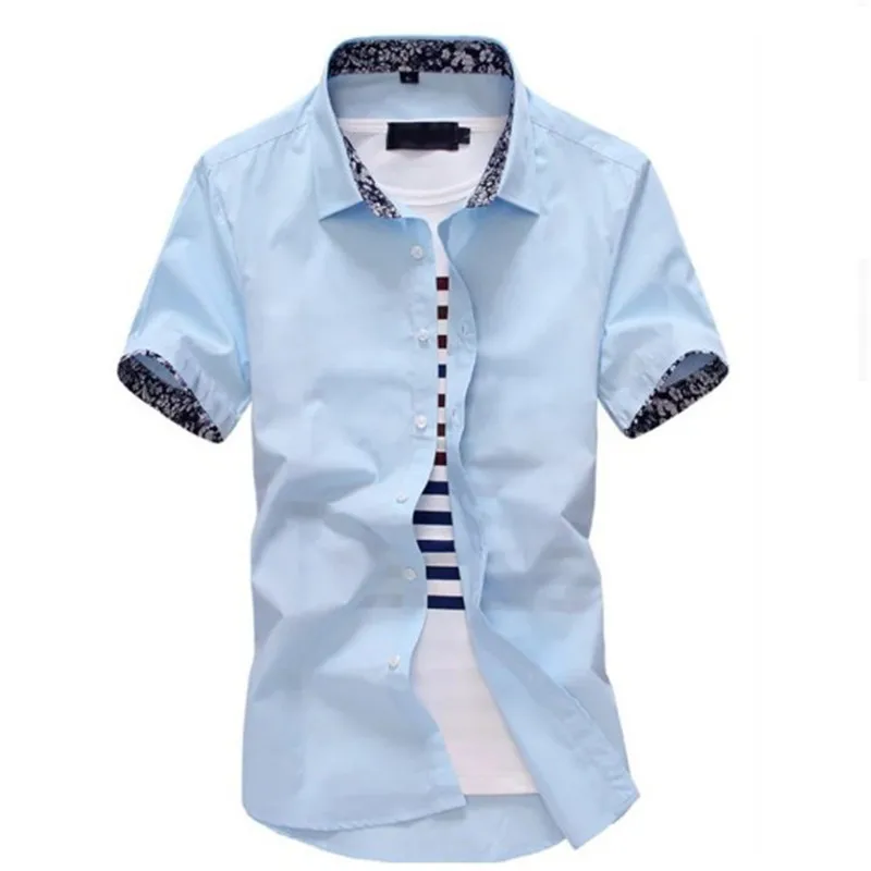 Classic summer men's plain color flower collar short sleeve shirt + plain color fashion casual shirt, high quality and low price
Classic summer men's plain color flower collar short sleeve shirt + plain color fashion casual shirt, high quality and low price