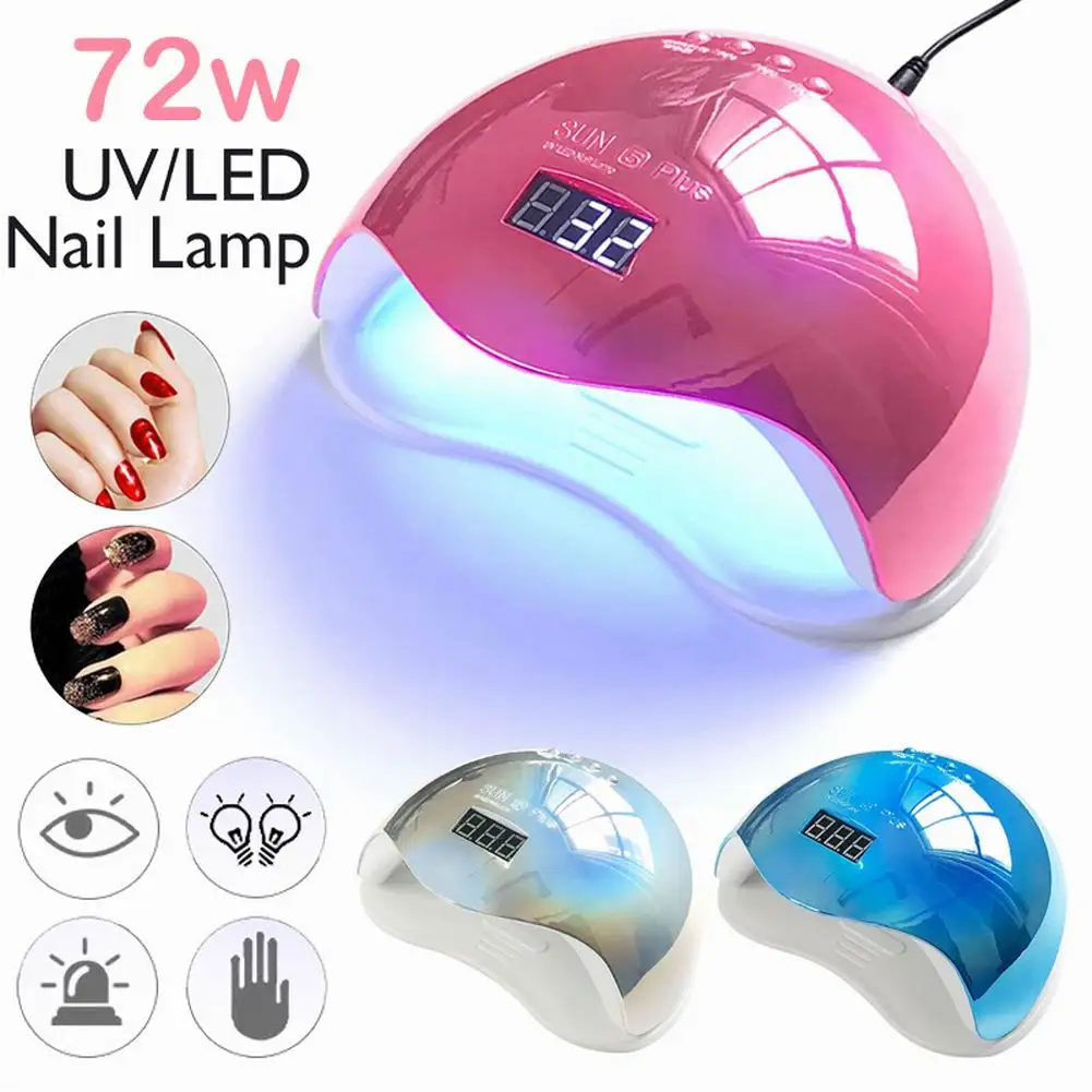 72W Nail Art LED UV Nail Polishing Lamp 30pcs Beads Quick Drying 10s/30s/60s/99s Timer For Starter Manicure Pedicure Salon Tool
72W Nail Art LED UV Nail Polishing Lamp 30pcs Beads Quick Drying 10s/30s/60s/99s Timer For Starter Manicure Pedicure Salon Tool