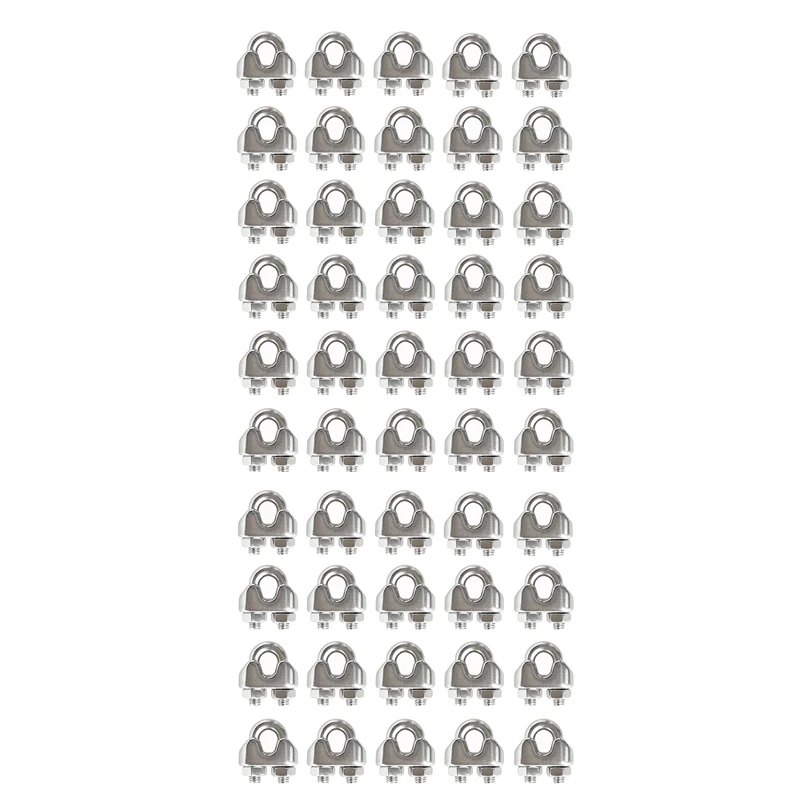 50Pcs Stainless Steel M3 U Type Clamp Wire Rope Clips Cable Bolts Rigging Hardware Clamps
50Pcs Stainless Steel M3 U Type Clamp Wire Rope Clips Cable Bolts Rigging Hardware Clamps