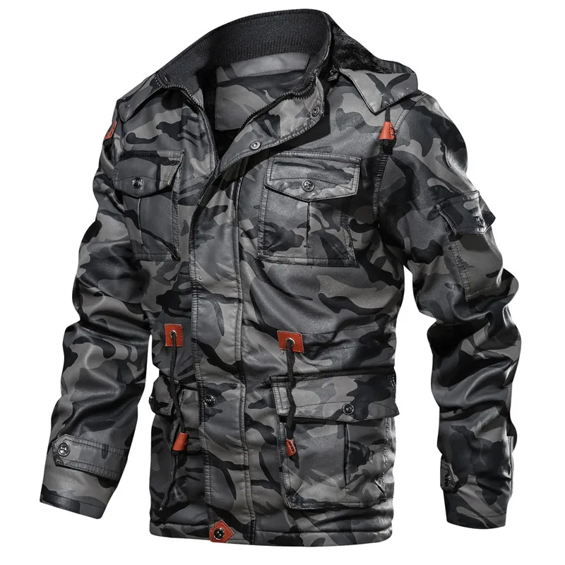 Men's Long Camouflage Bomber Jacket Fleece Lined Winter Warm Leather Parkas Outdoor Coats Fashion Camo PU Outerwear
Men's Long Camouflage Bomber Jacket Fleece Lined Winter Warm Leather Parkas Outdoor Coats Fashion Camo PU Outerwear