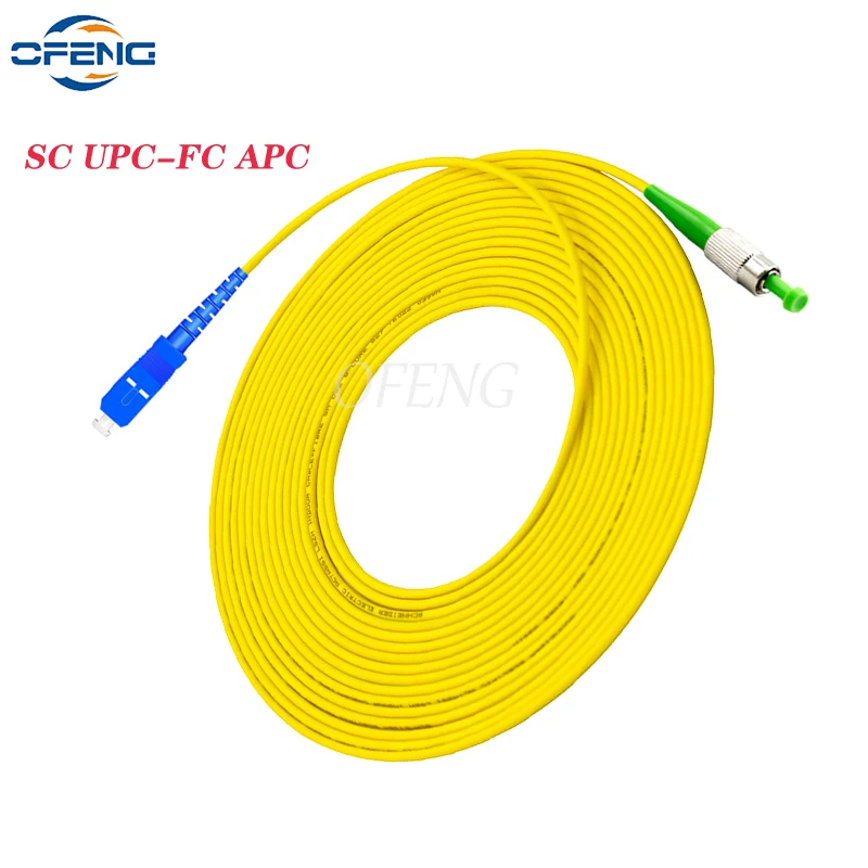 

10 шт. SC/UPC-FC/APC, патч-корд SM SX 3,0 мм, одномодовый Simplex G652D, волоконно-оптический кабель-перемычка