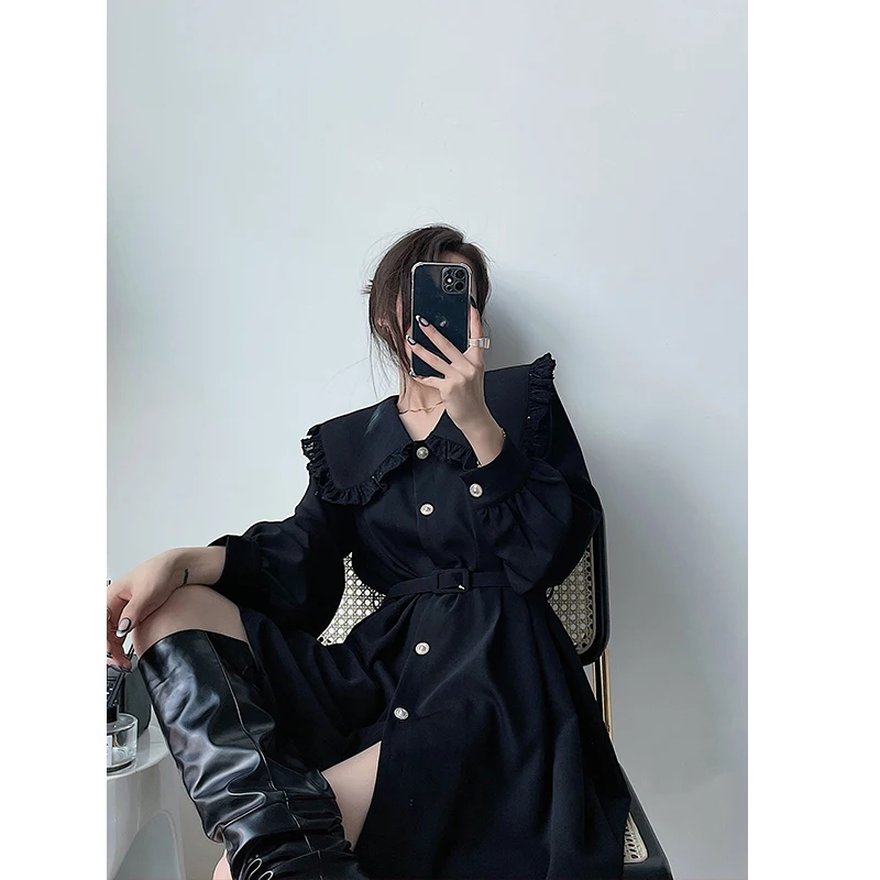 COIGARSAM French Style Full Sleeve Women dress New Spring Vintage Peter pan Collar Dresses Black Rice White 2417
COIGARSAM French Style Full Sleeve Women dress New Spring Vintage Peter pan Collar Dresses Black Rice White 2417